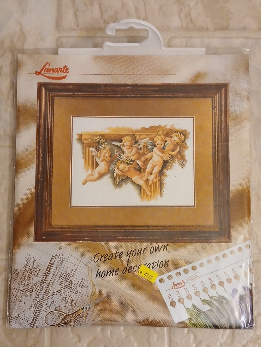 Lanarte OOP Rare 34711 Cherub Angel Cross Stitch Kit
